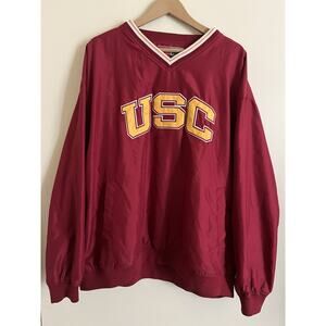 Vintage 90s Y2K Pro Player USC Trojans Pullover Windbreaker Jacket Size XL
